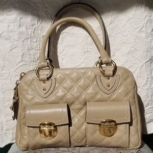 SOLD - Marc Jacobs Quilted Leather Handbag, Almond